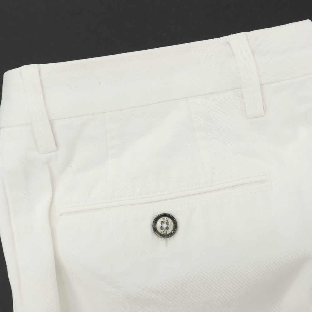 【中古】ピーティーゼロウーノ PT01 BEAMS F別注 ストレッチコットン カジュアルスラックスパンツ ホワイト【 44 】【 状態ランクB 】【 メンズ 】