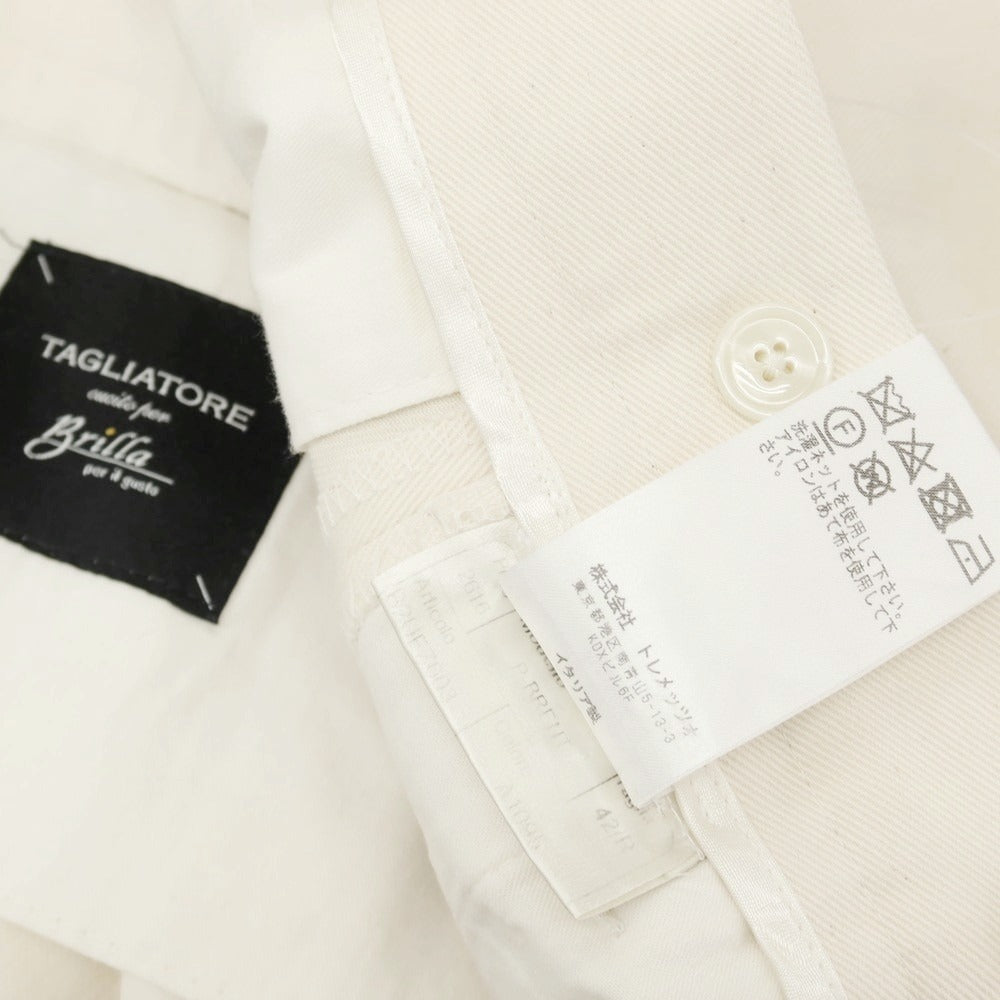 【中古】タリアトーレ TAGLIATORE Brilla per il gusto別注 ストレッチコットン カジュアルスラックスパンツ ナチュラル【 42 】【 状態ランクB 】【 メンズ 】