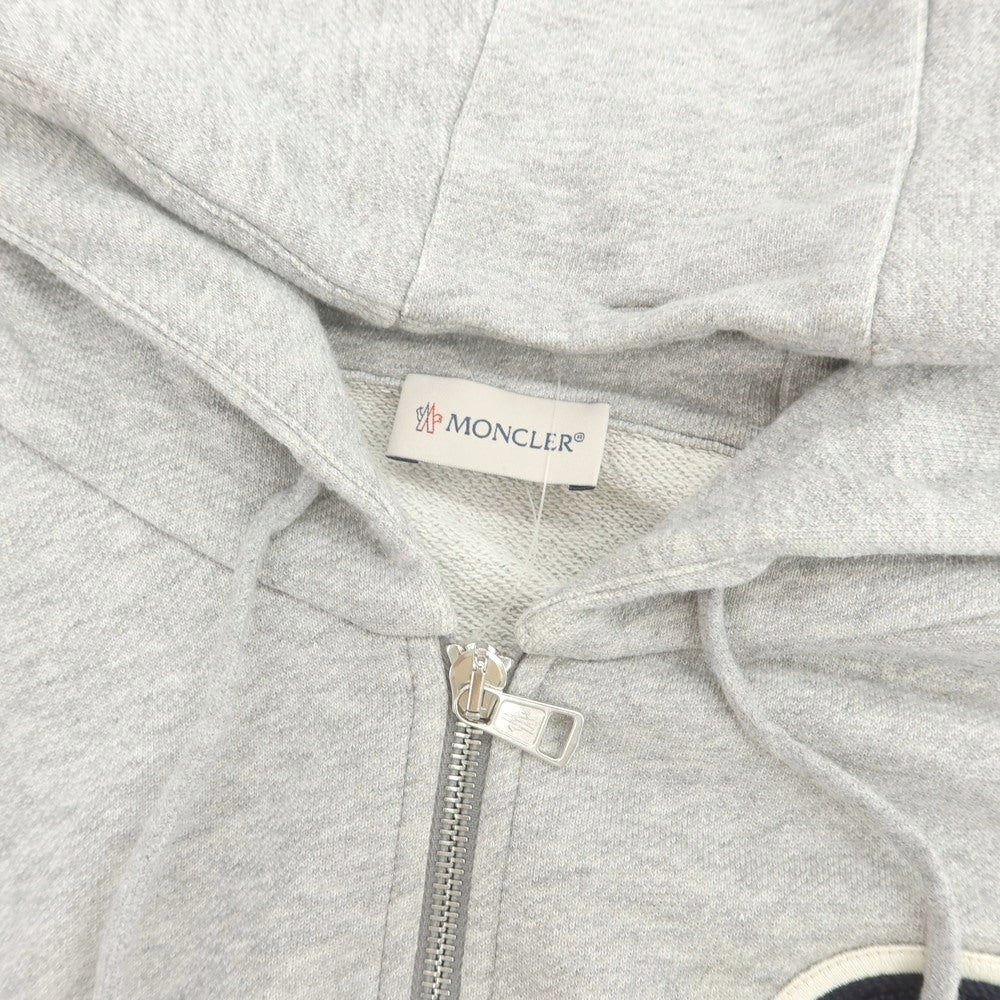 【中古】モンクレール MONCLER コットン スウェット ダブルジップ パーカー グレー【 S 】【 状態ランクB 】【 メンズ 】