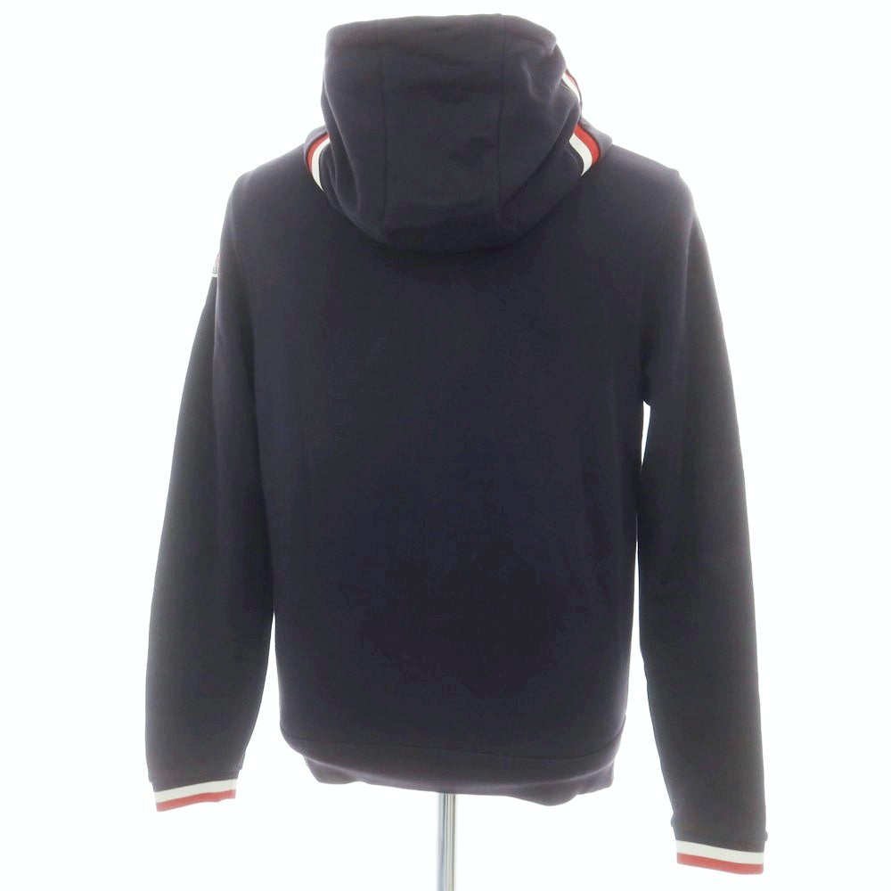 【中古】モンクレール MONCLER コットン スウェット ダブルジップ パーカー ダークネイビー【 S 】【 状態ランクB 】【 メンズ 】