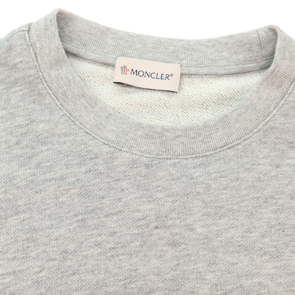 【中古】モンクレール MONCLER コットン クルーネック スウェット グレー【 S 】【 状態ランクB 】【 メンズ 】