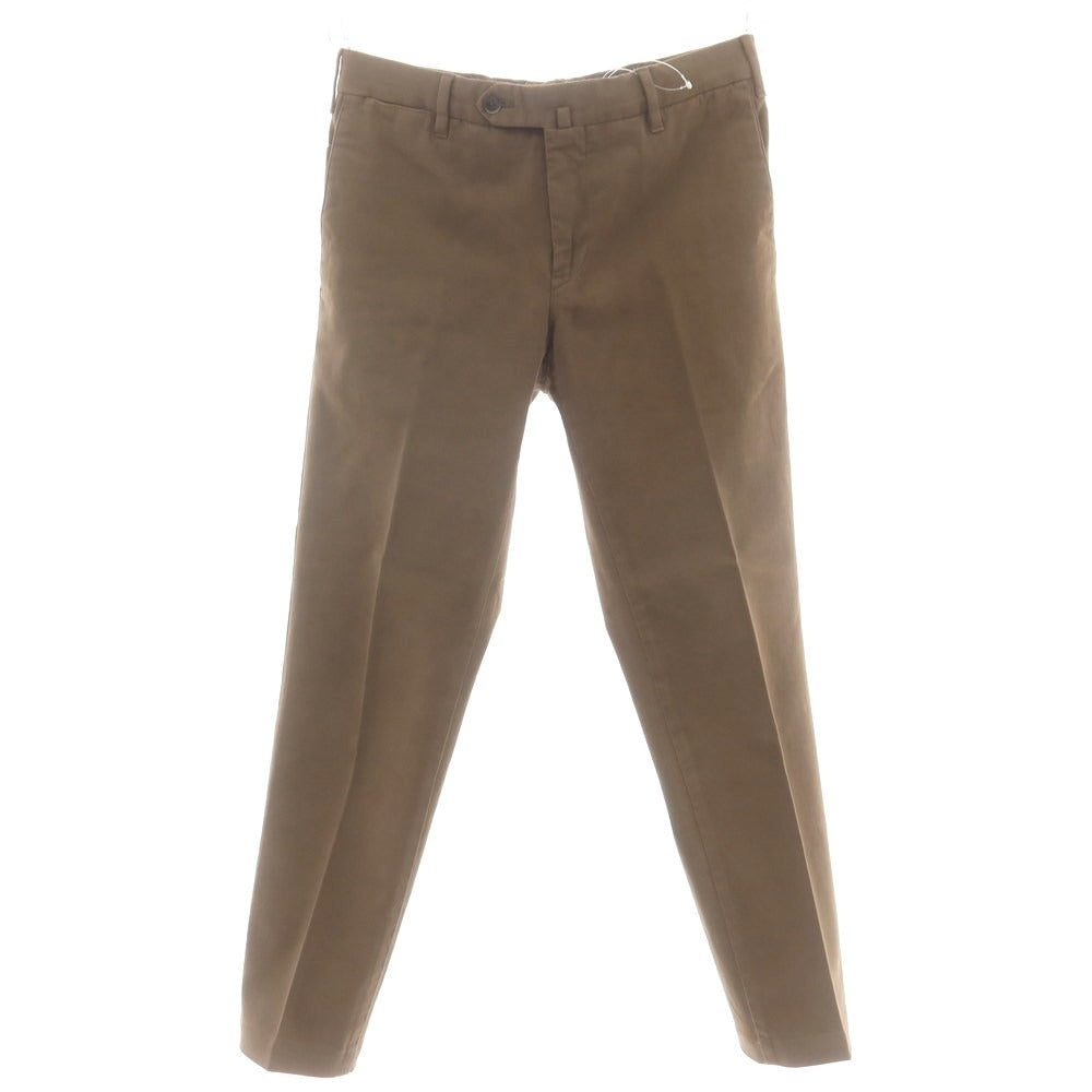 【中古】ピーティーゼロウーノ PT01 ストレッチコットン カジュアルスラックスパンツ ブラウン【 48 】【 状態ランクC 】【 メンズ 】