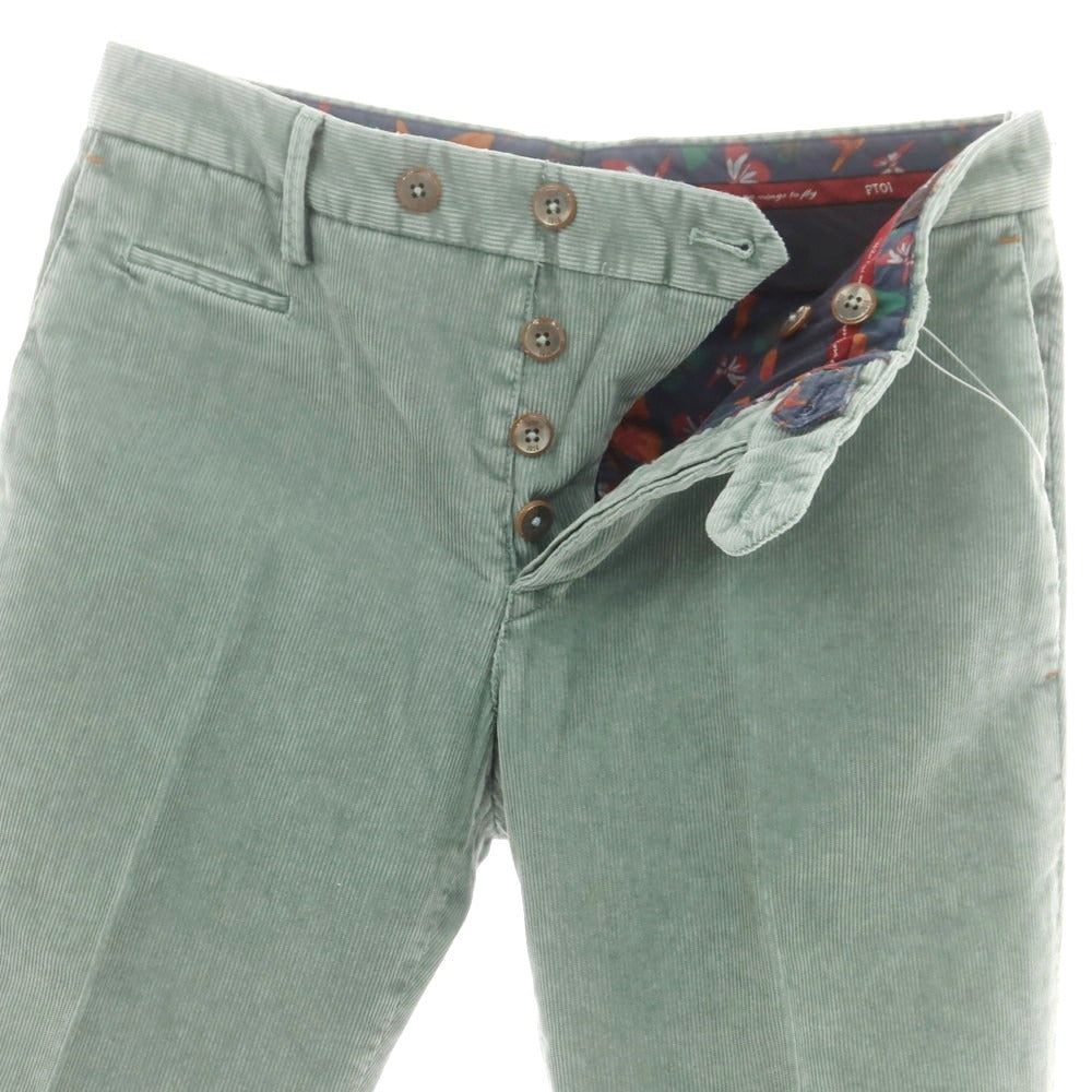 【中古】ピーティーゼロウーノ PT01 ストレッチコットン コーデュロイパンツ セージグリーン【 46 】【 状態ランクC 】【 メンズ 】