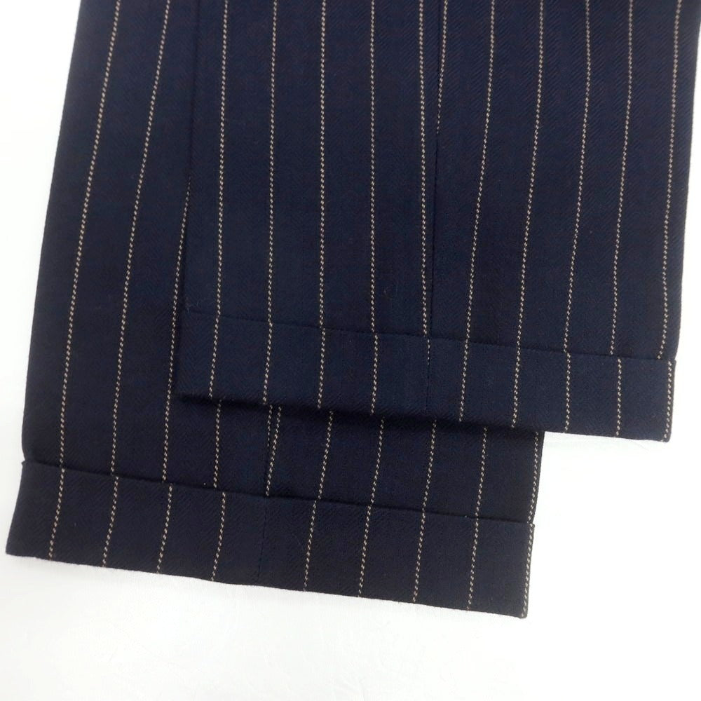 【中古】ダニエルクレミュ DANIEL CREMIEUX ウール ストライプ カジュアルスラックスパンツ ネイビーxベージュ【 40 】【 状態ランクB 】【 メンズ 】