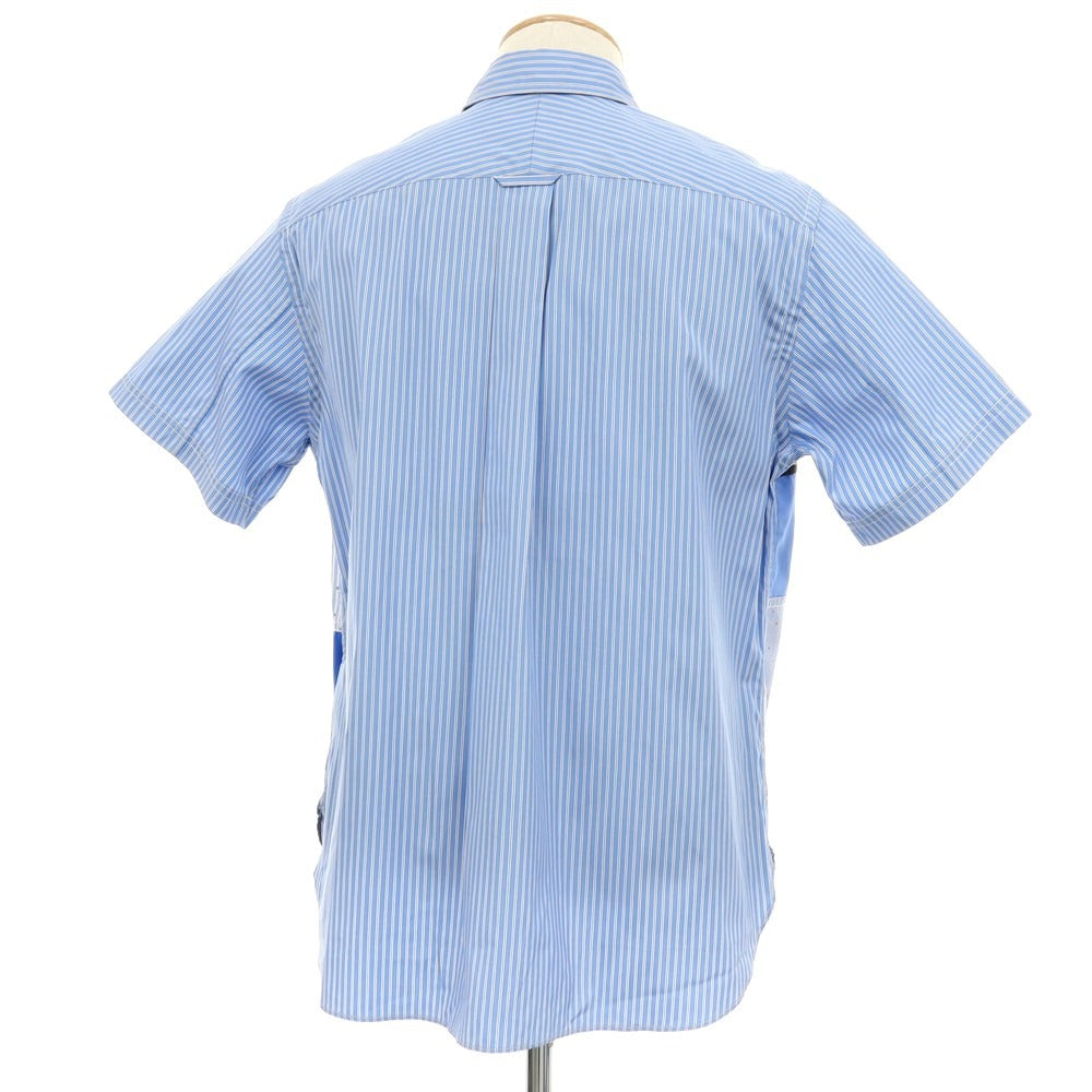 【中古】ジュンヤワタナベ マン JUNYA WATANABE MAN 2025年春夏 パッチワーク 半袖シャツ ブルー【サイズXS】【 状態ランクA 】【 メンズ 】