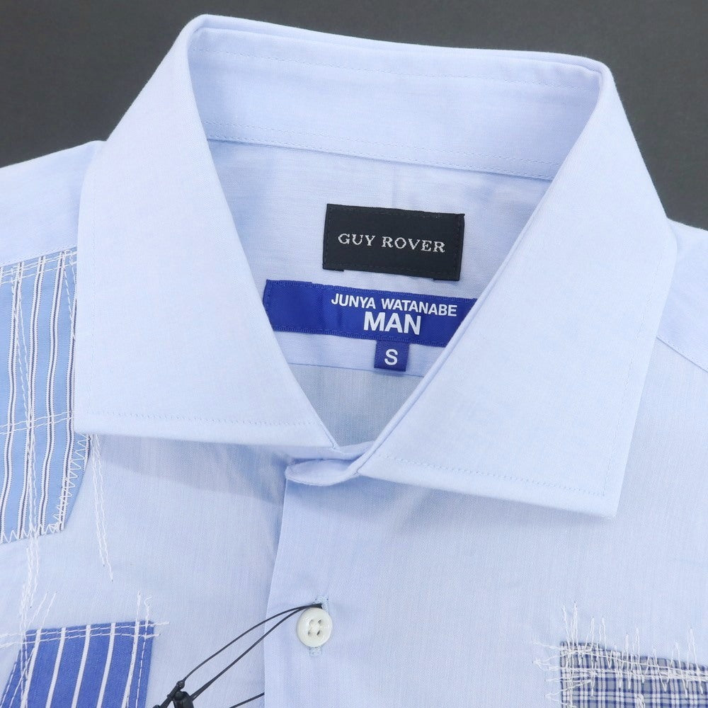 【中古】ジュンヤワタナベ マン JUNYA WATANABE MAN × GUY ROVER 2025年春夏 ワイドカラー カジュアルシャツ ライトブルー【 S 】【 状態ランクB 】【 メンズ 】