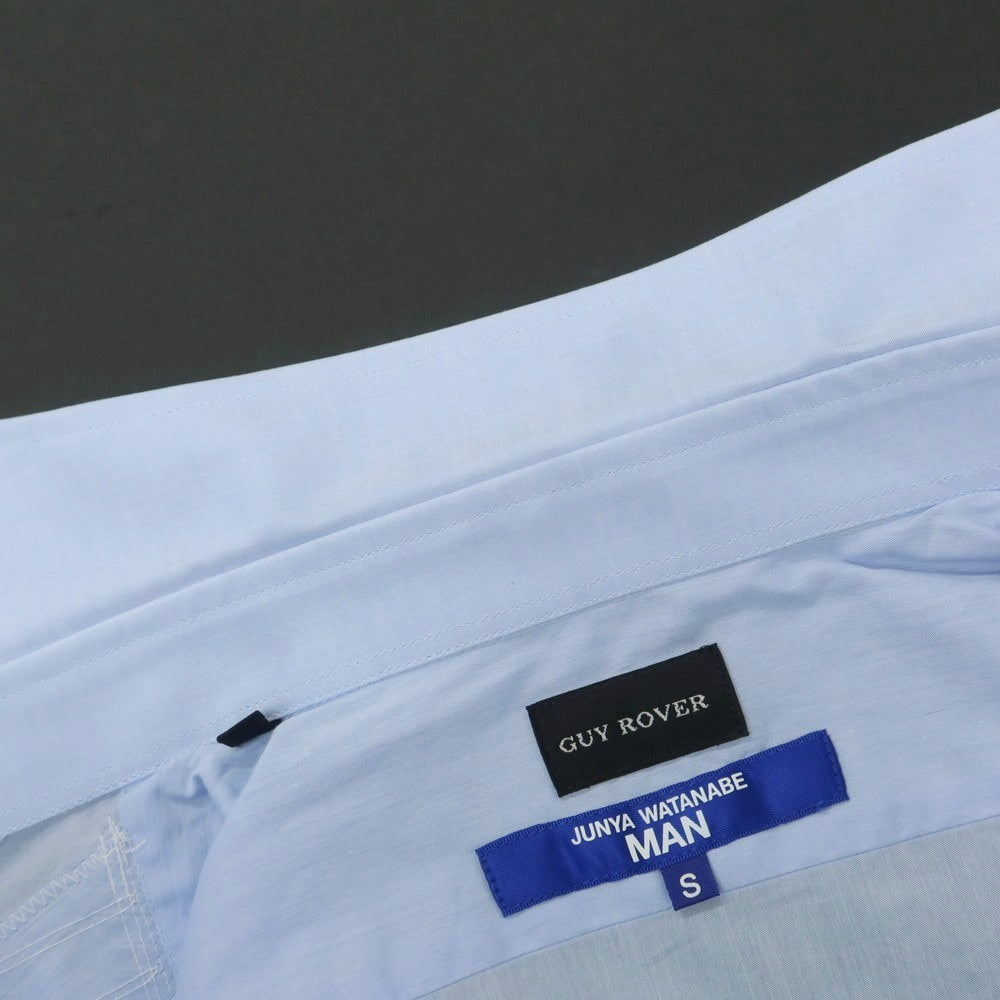 【中古】ジュンヤワタナベ マン JUNYA WATANABE MAN × GUY ROVER 2025年春夏 パッチワーク カジュアルシャツ ライトブルー【 S 】【 状態ランクA 】【 メンズ 】