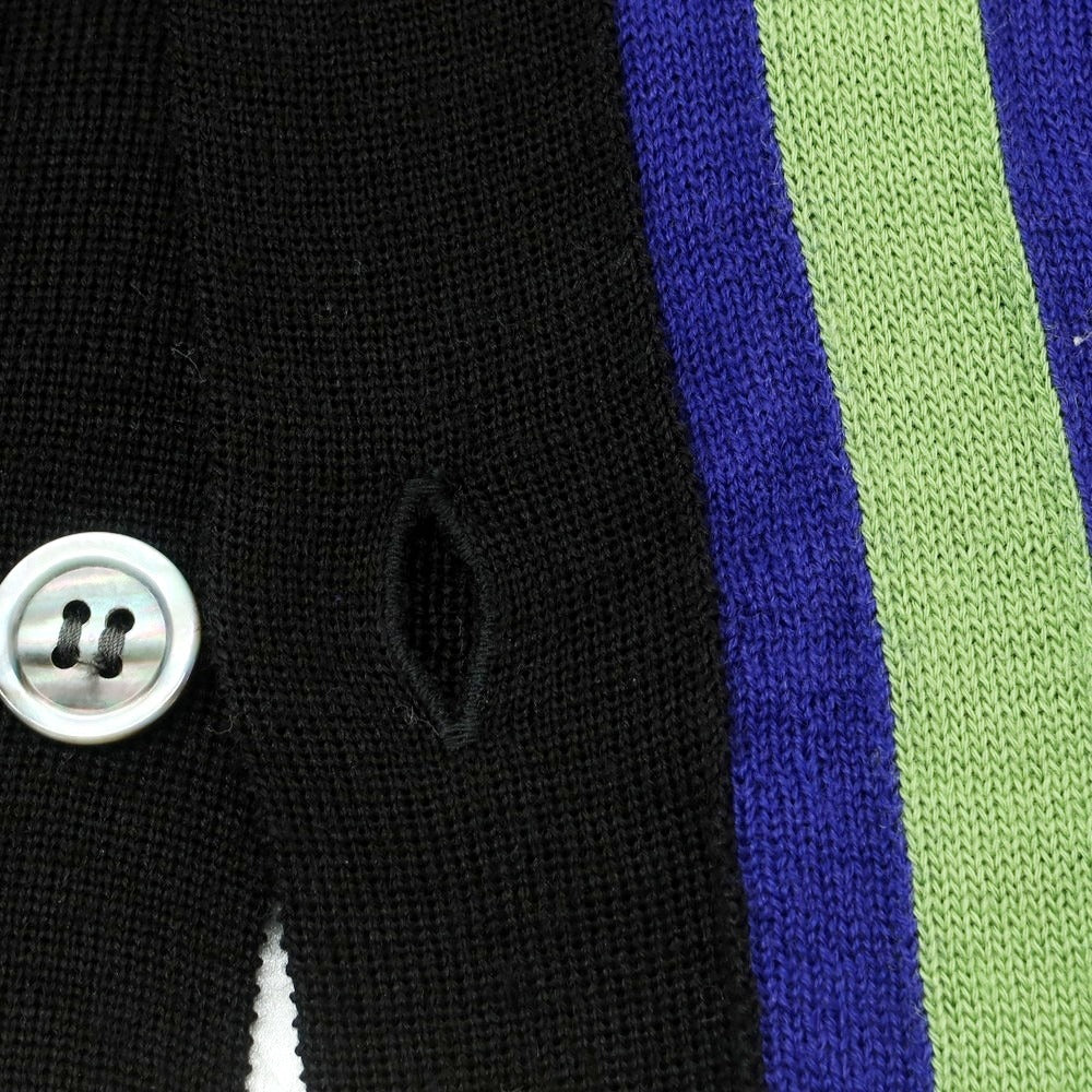 【中古】コムデギャルソン オムドゥ COMME des GARCONS HOMME DEUX 2025年春夏 ハイゲージ アクリルウール ニットベスト ブラック【 M 】【 状態ランクA 】【 メンズ 】