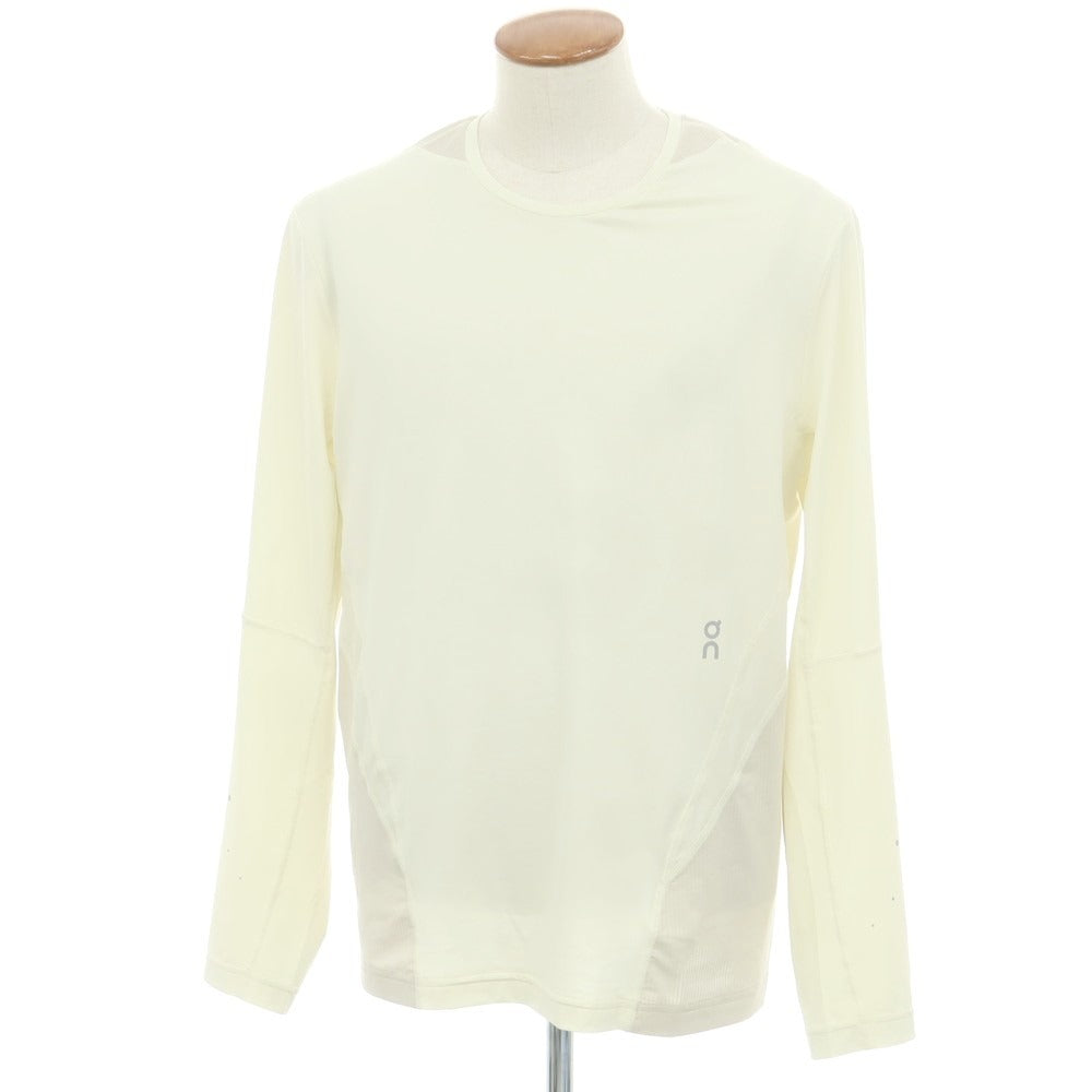 【中古】オン On × POST ARCHIVE FACTION ストレッチ ポリエステル 長袖Tシャツ ライトイエローxダークベージュ【 M 】【 状態ランクA 】【 メンズ 】