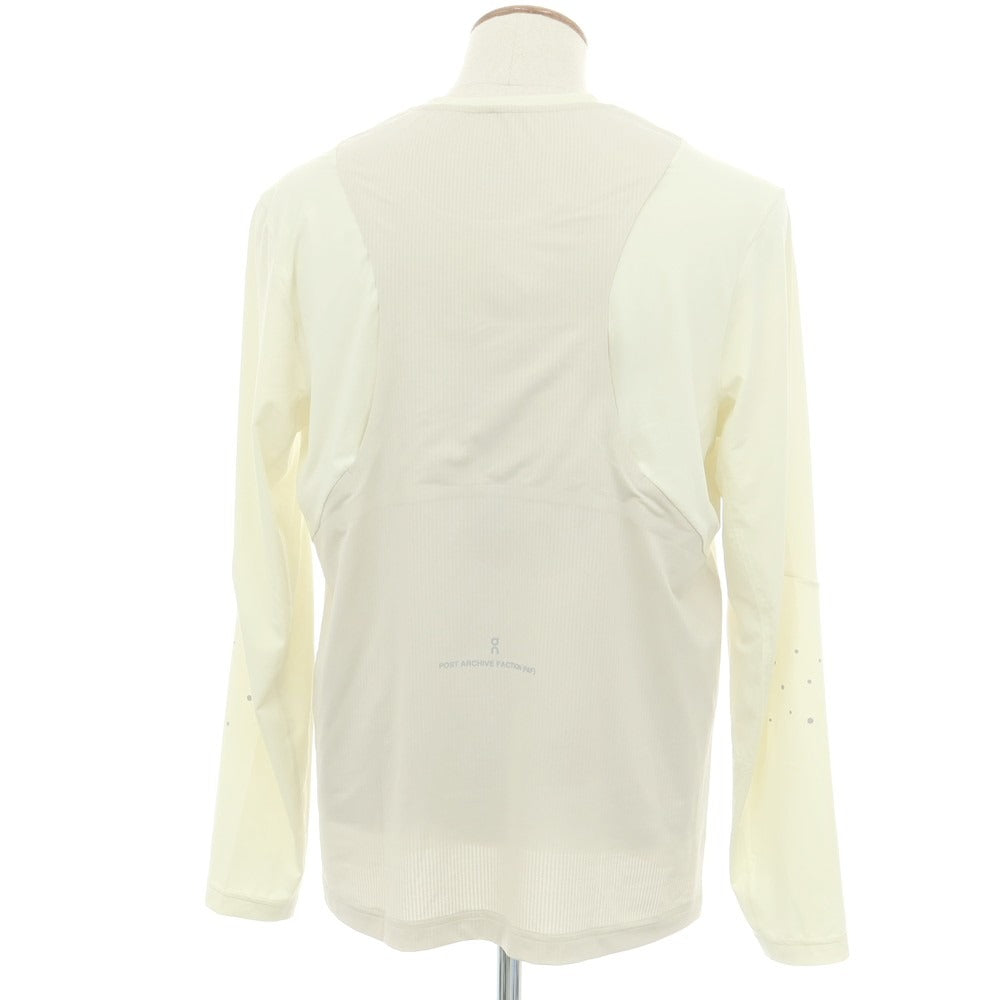 【中古】オン On × POST ARCHIVE FACTION ストレッチ ポリエステル 長袖Tシャツ ライトイエローxダークベージュ【 M 】【 状態ランクA 】【 メンズ 】