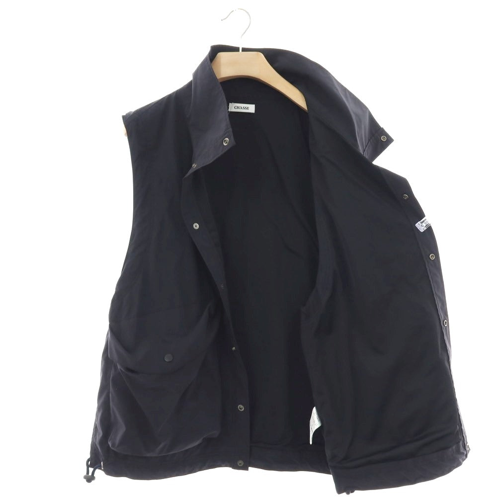 【中古】チェイス CHASSE ポリエステルナイロン スタンドカラーベスト ブルゾン ネイビー【 2 】【 状態ランクB 】【 メンズ 】