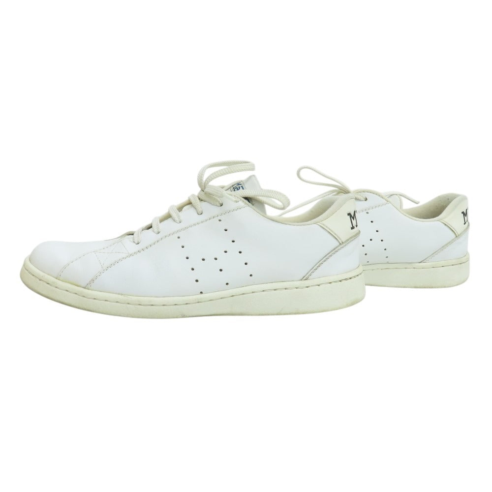 【中古】マテス Mates レザー スニーカー ホワイト【 27 】【 状態ランクC 】【 メンズ 】