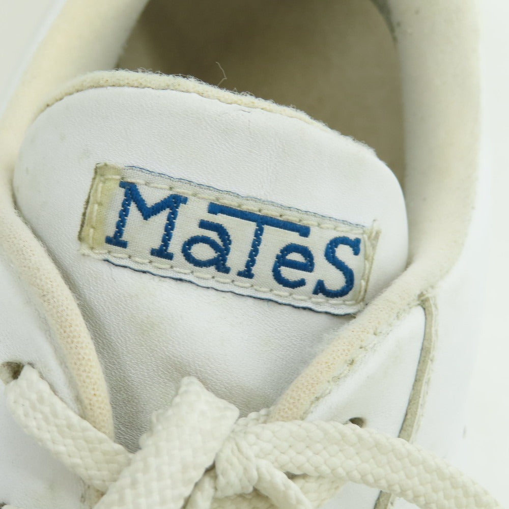 【中古】マテス Mates レザー スニーカー ホワイト【 27 】【 状態ランクC 】【 メンズ 】