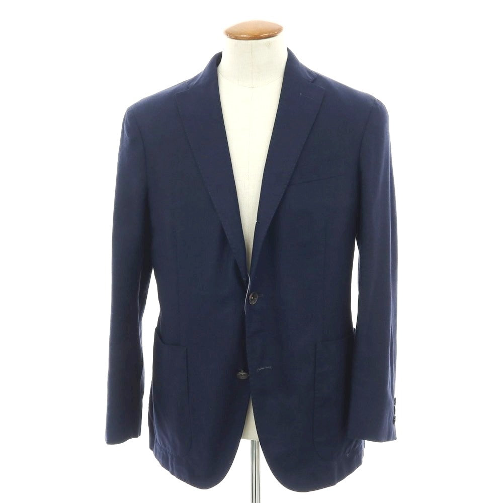 【中古】ボリオリ BOGLIOLI DOVER シルク 3B テーラードジャケット ネイビー【 48 】【 状態ランクC 】【 メンズ 】