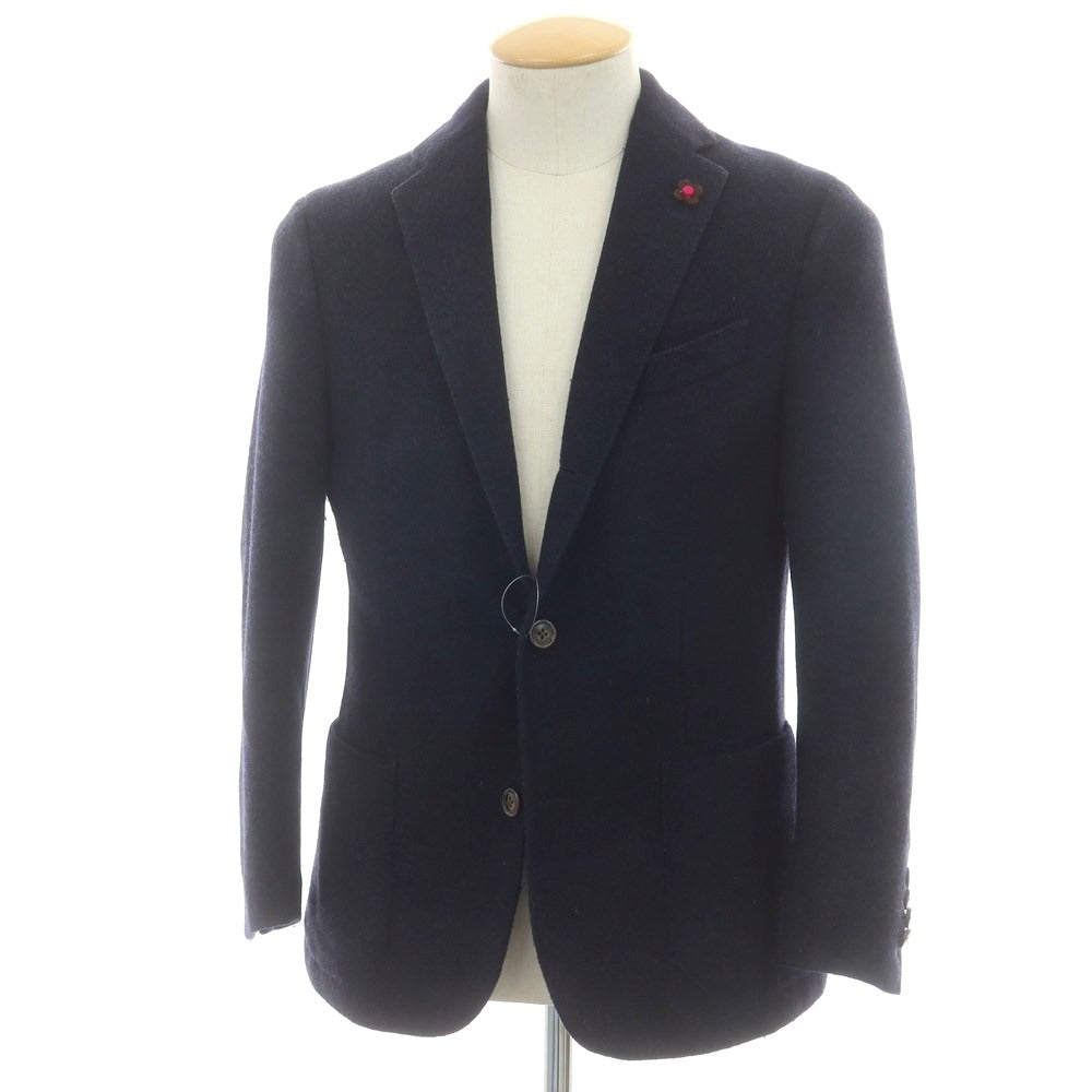 【中古】ラルディーニ LARDINI ウールナイロン テーラードジャケット ネイビー【 44 】【 状態ランクC 】【 メンズ 】