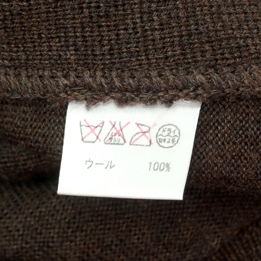 【中古】グランサッソ GRAN SASSO ウール ジレ ニットベスト ダークブラウン【 44 】【 状態ランクA 】【 メンズ 】