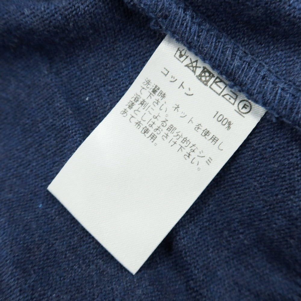 【中古】グランサッソ GRAN SASSO ハイゲージ コットン ニットベスト ジレ ネイビーブルー【サイズ46】【 状態ランクC 】【 メンズ 】