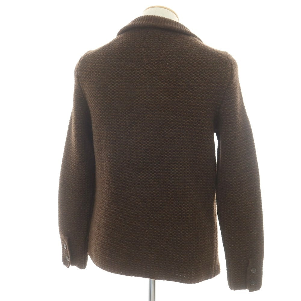【中古】ドルモア DRUMOHR ミドルゲージウール ニットジャケット ブラウン【 44 】【 状態ランクB 】【 メンズ 】