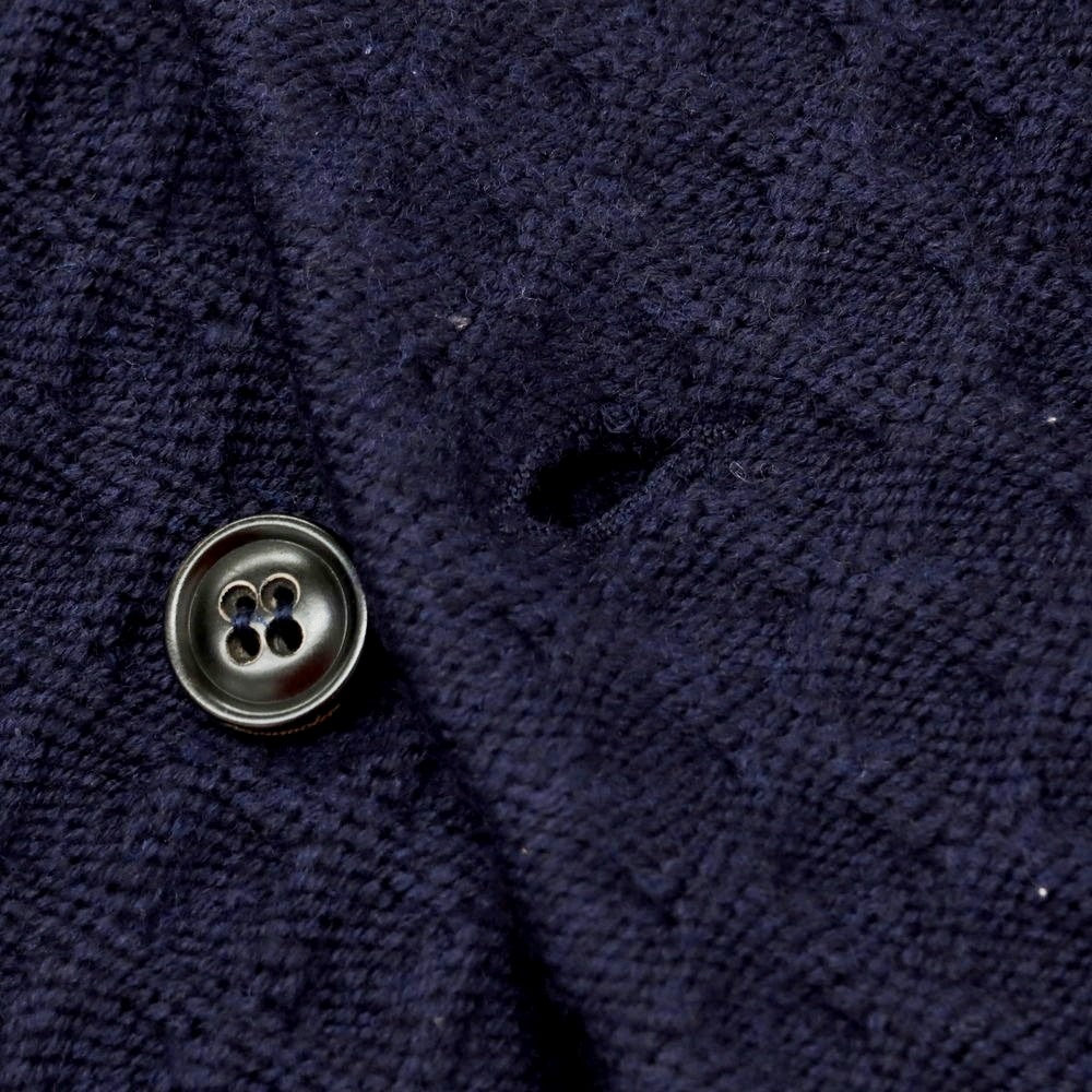 【中古】ドルモア DRUMOHR ウール ジャケット型 カーディガン ネイビー【 46 】【 状態ランクC 】【 メンズ 】