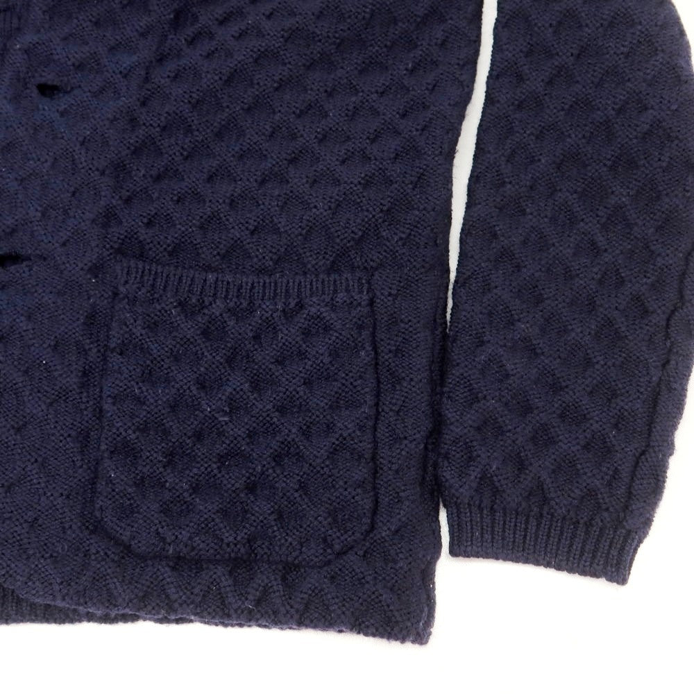 【中古】ドルモア DRUMOHR ウール ジャケット型 カーディガン ネイビー【 46 】【 状態ランクC 】【 メンズ 】
