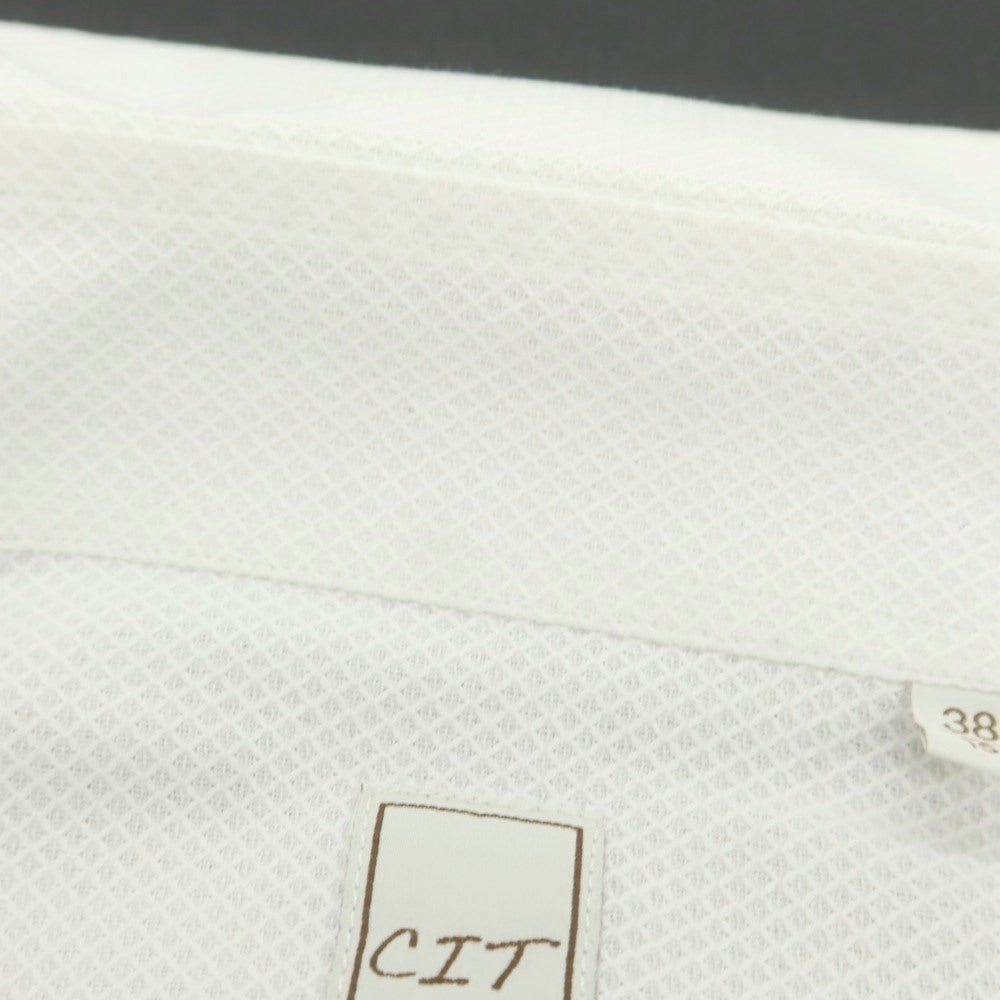 【中古】チット CIT LUXURY コットン ワイドカラー ドレスシャツ ホワイト【 38 】【 状態ランクB 】【 メンズ 】