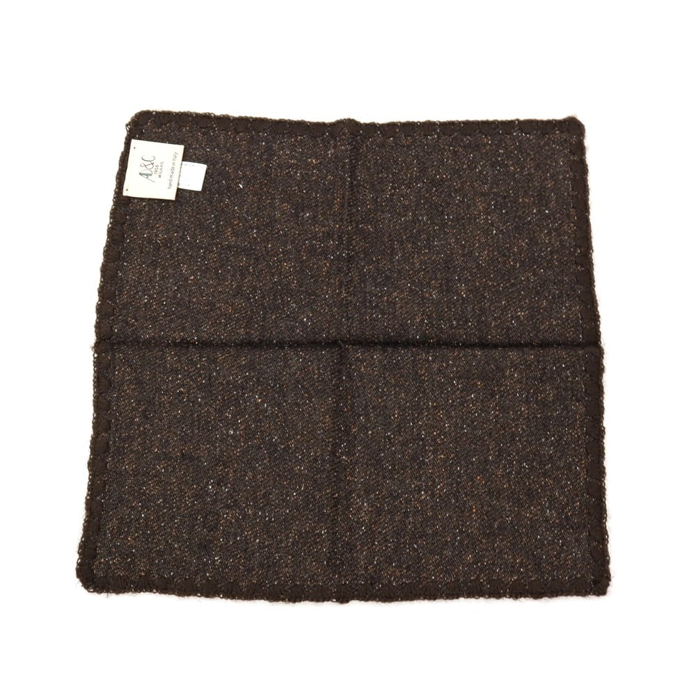 【中古】アーディーアンドシー AD&C 1956 ウールシルク ポケットチーフ ブラウン【 状態ランクB 】【 メンズ 】