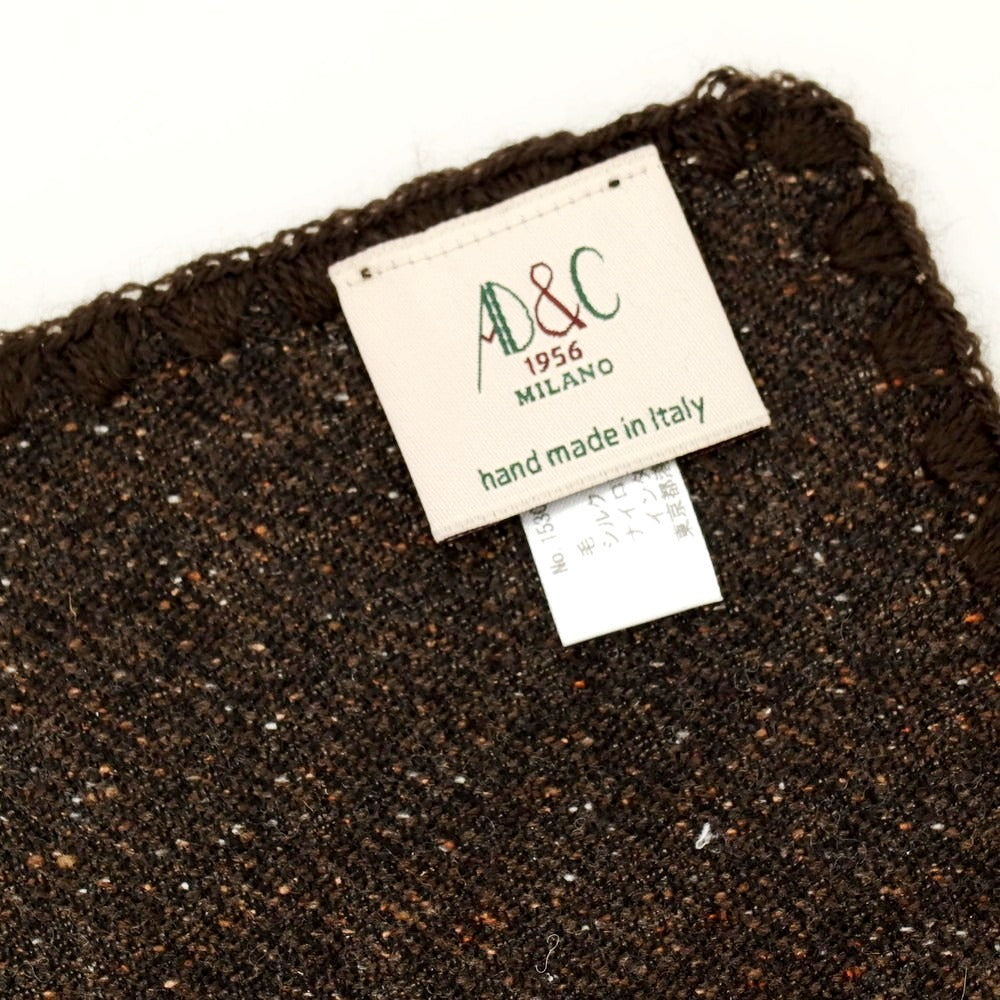 【中古】アーディーアンドシー AD&C 1956 ウールシルク ポケットチーフ ブラウン【 状態ランクB 】【 メンズ 】