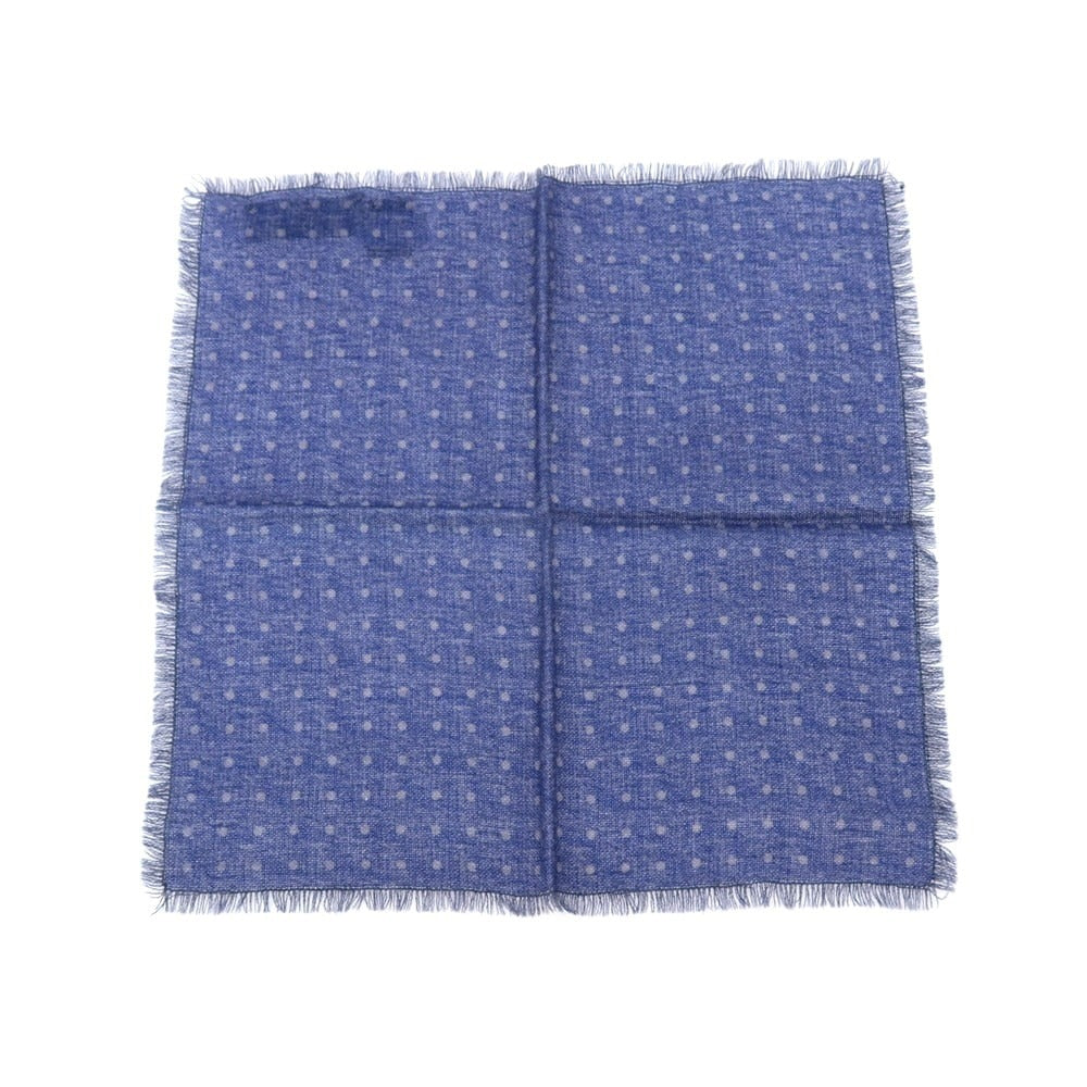 【中古】ホリデイ アンド ブラウン HOLLIDAY & BROWN ウール ドット柄 ポケットチーフ ネイビーxグレー【 状態ランクA 】【 メンズ 】