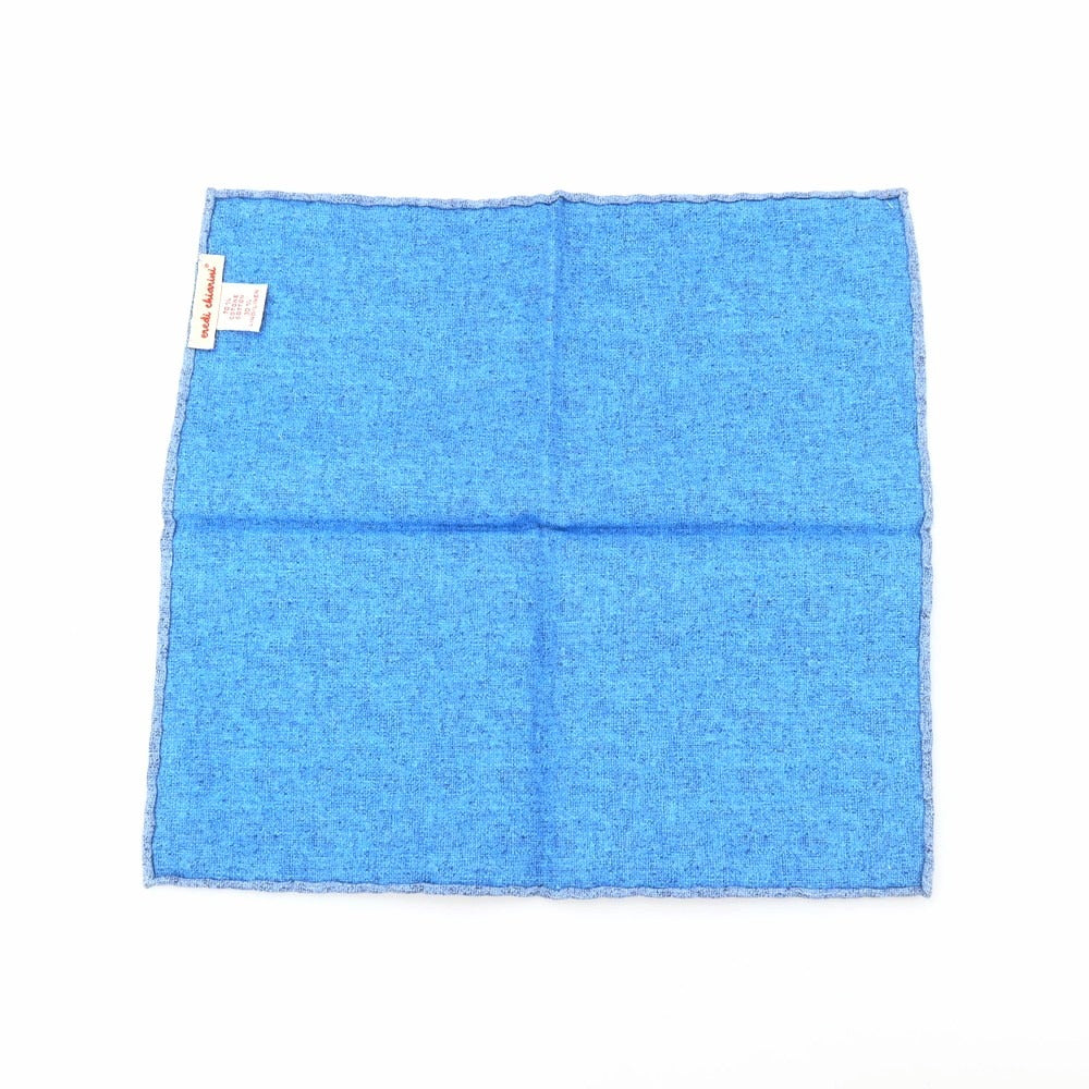 【中古】エレディキャリーニ EREDI CHIARINI コットンリネン 小紋 ポケットチーフ ブルー系【 状態ランクA 】【 メンズ 】