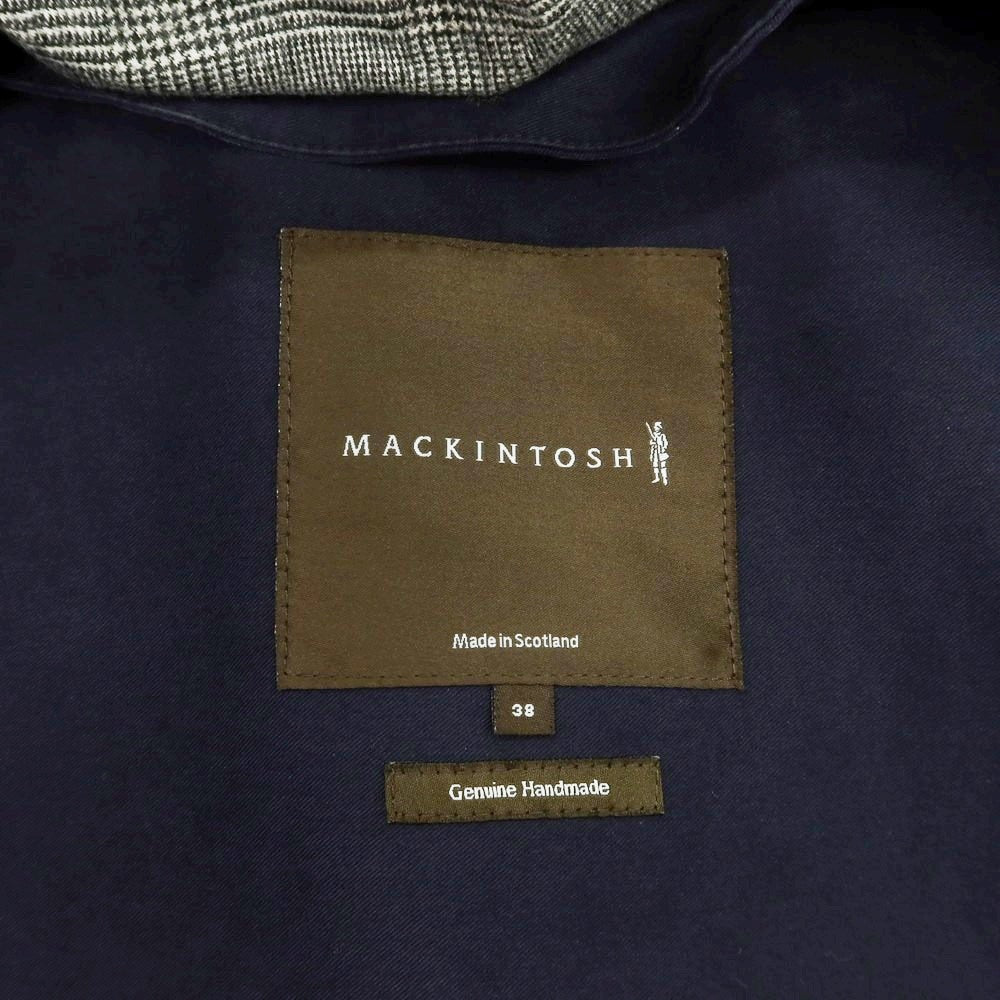 【中古】マッキントッシュ Mackintosh ゴム引き コットン ダブルブレストコート ネイビー【 38 】【 状態ランクD 】【 メンズ 】