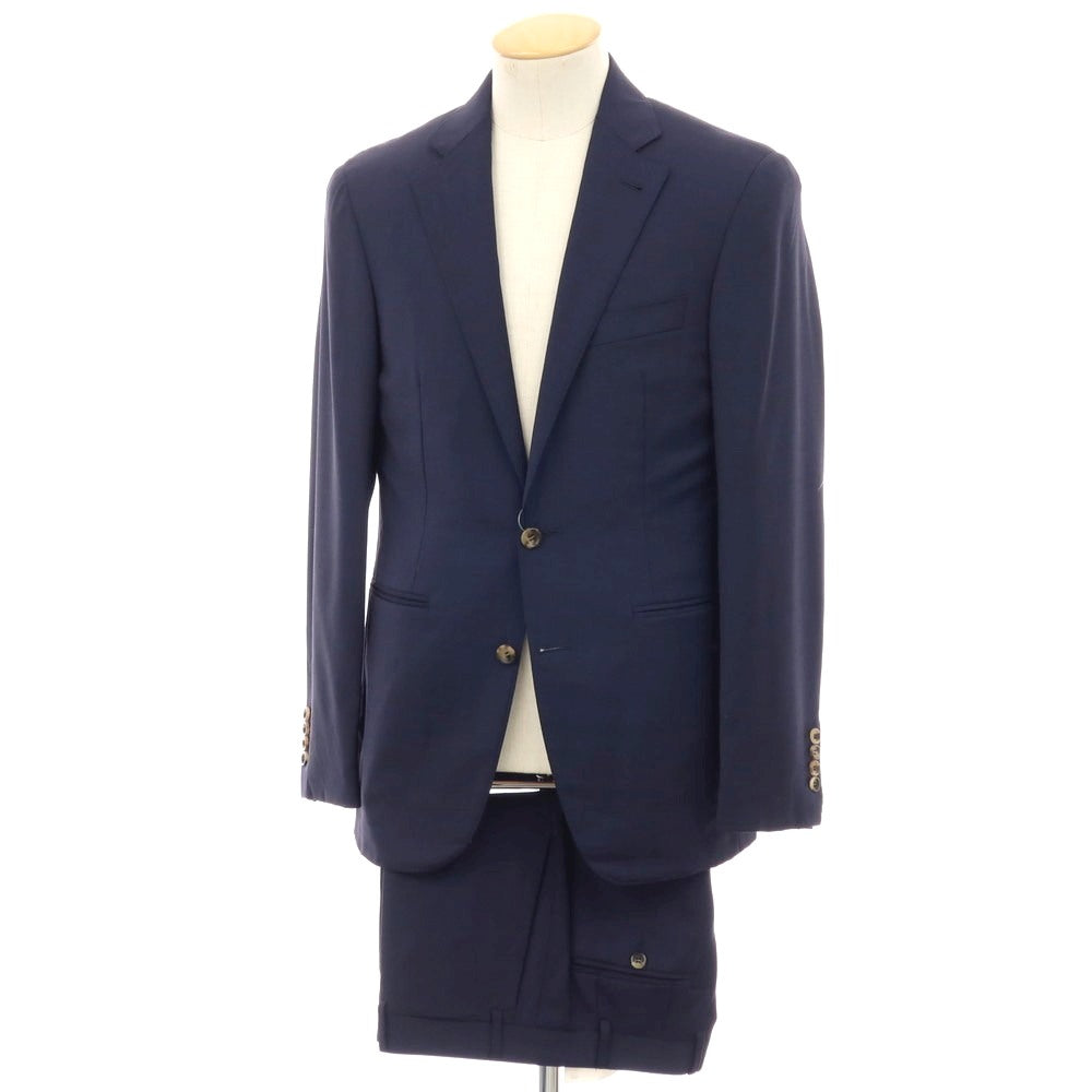 【中古】カナーリ CANALI Kei ウール 2つボタンスーツ ネイビー【サイズ表記なし(M位)】【 状態ランクC 】【 メンズ 】