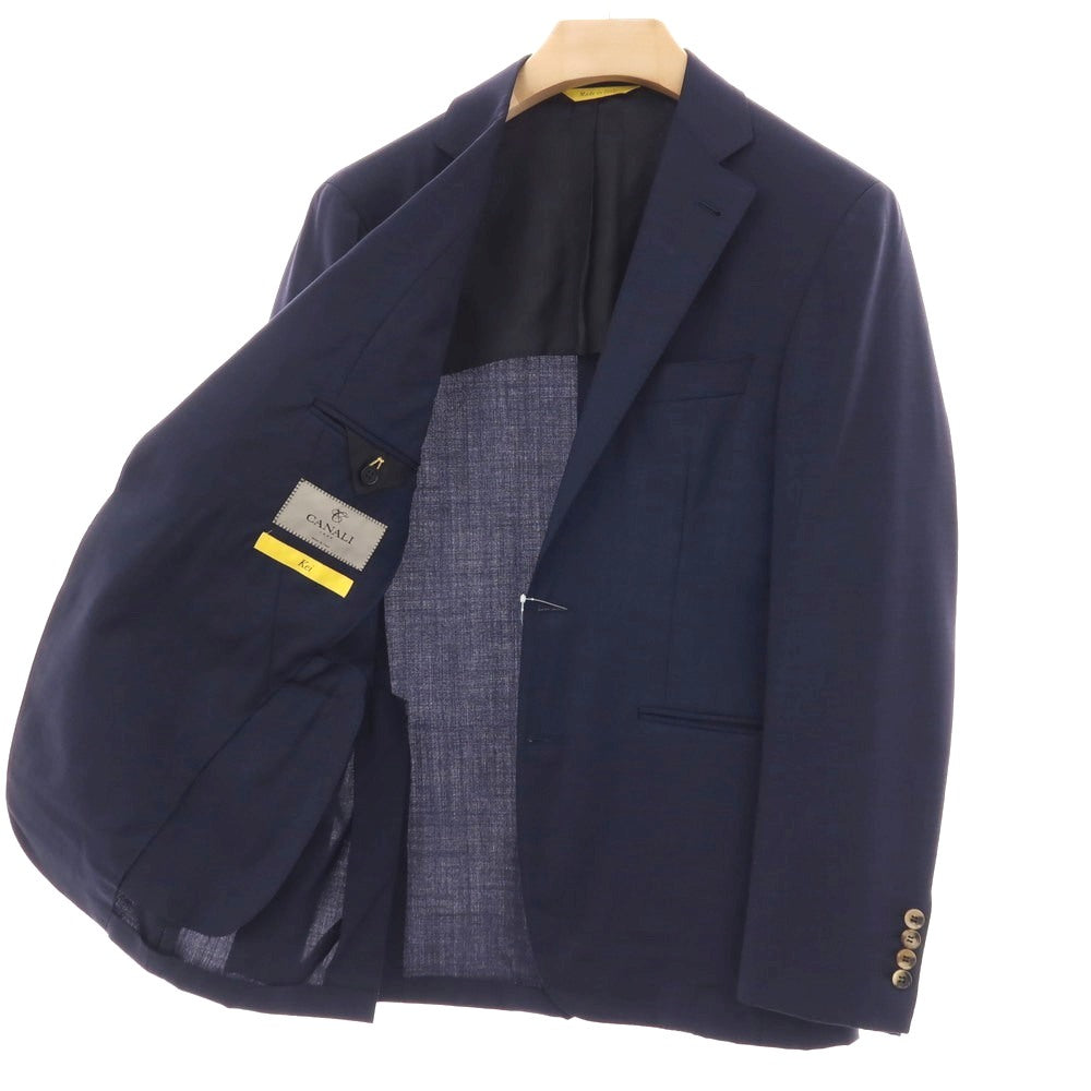 【中古】カナーリ CANALI Kei ウール 2つボタンスーツ ネイビー【サイズ表記なし(M位)】【 状態ランクC 】【 メンズ 】