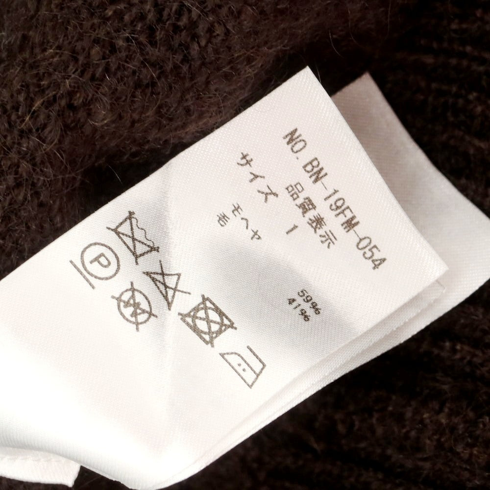 【中古】バトナー BATONER UNITED ARROWS別注 モヘヤウール アーガイル柄 クルーネック プルオーバーニット ダークブラウン【 1 】【 状態ランクB 】【 メンズ 】