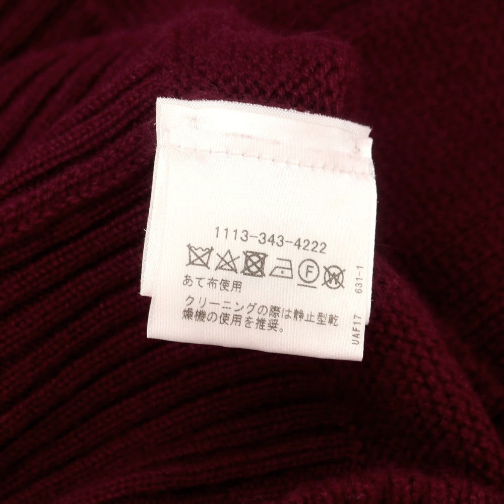 【中古】ウィリアムロッキー WILLIAM LOCKIE UNITED ARROWS別注 カシミヤ クルーネック プルオーバーニット ワインレッド【 38 】【 状態ランクB 】【 メンズ 】
