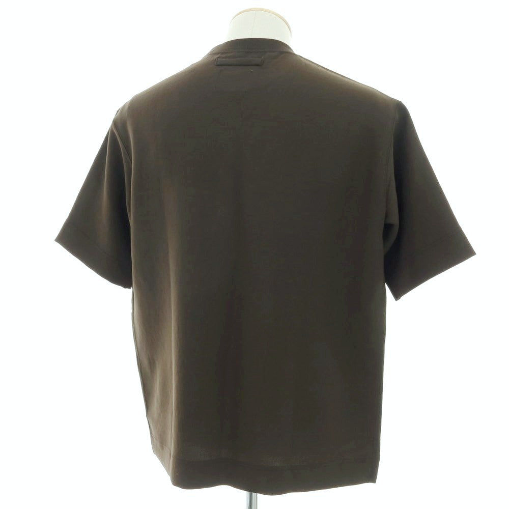 【中古】ユナイテッドアローズ アンド サンズ UNITED ARROWS & SONS by DAISUKE OBANA ポリエステル クルーネック ポケット 半袖Tシャツ ダークオリーブブラウン【サイズS】【 状態ランクB 】【 メンズ 】