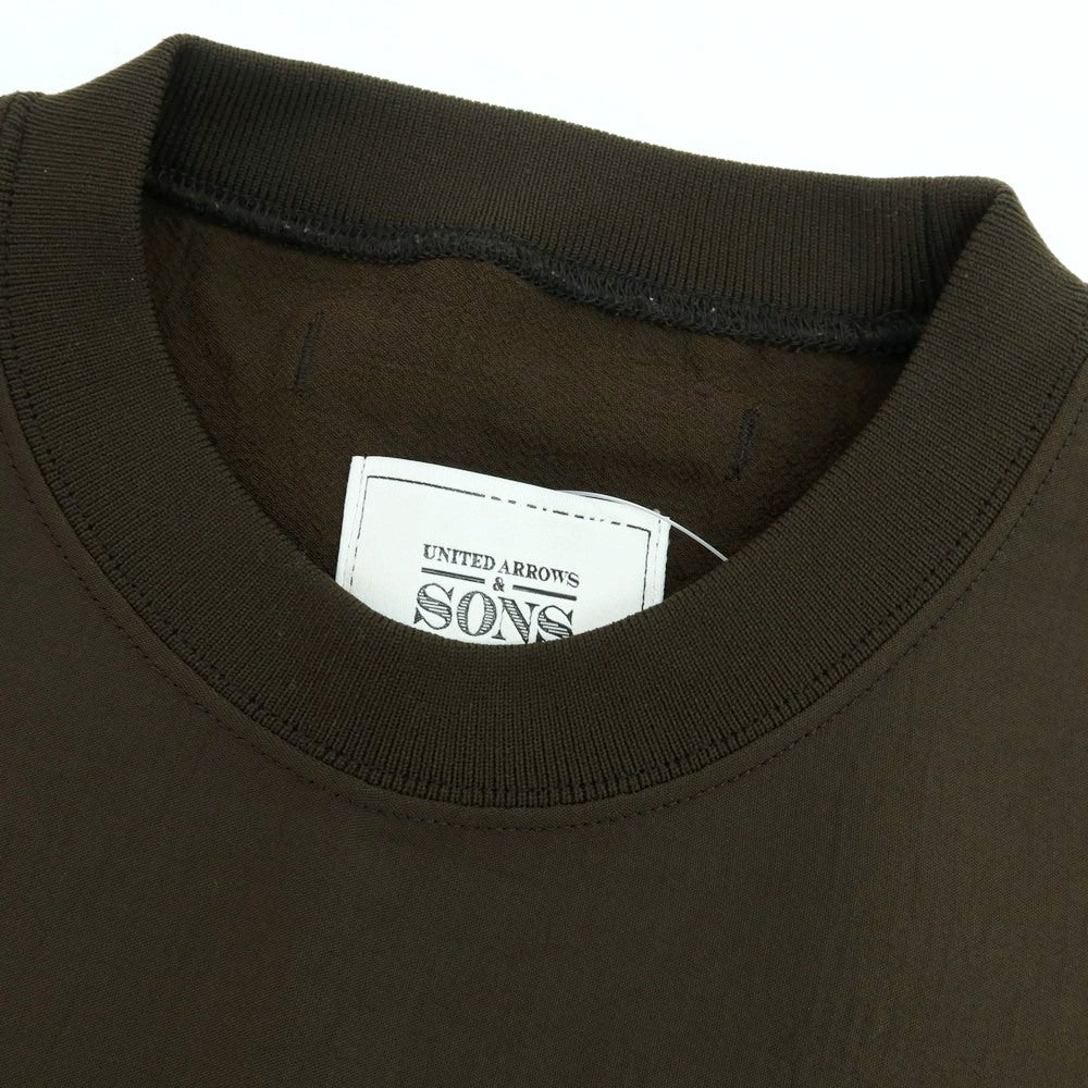 【中古】ユナイテッドアローズ アンド サンズ UNITED ARROWS & SONS by DAISUKE OBANA ポリエステル クルーネック ポケット 半袖Tシャツ ダークオリーブブラウン【サイズS】【 状態ランクB 】【 メンズ 】