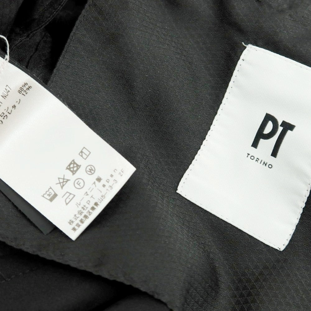 【中古】ピーティートリノ PT TORINO ストレッチナイロン カジュアルスラックスパンツ ブラック【 46 】【 状態ランクB 】【 メンズ 】