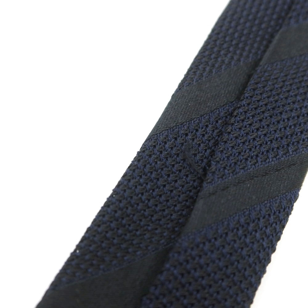 【中古】ニッキー nicky UNITED ARROWS別注 シルク ストライプ柄ネクタイ ネイビーxブラック【 状態ランクB 】【 メンズ 】