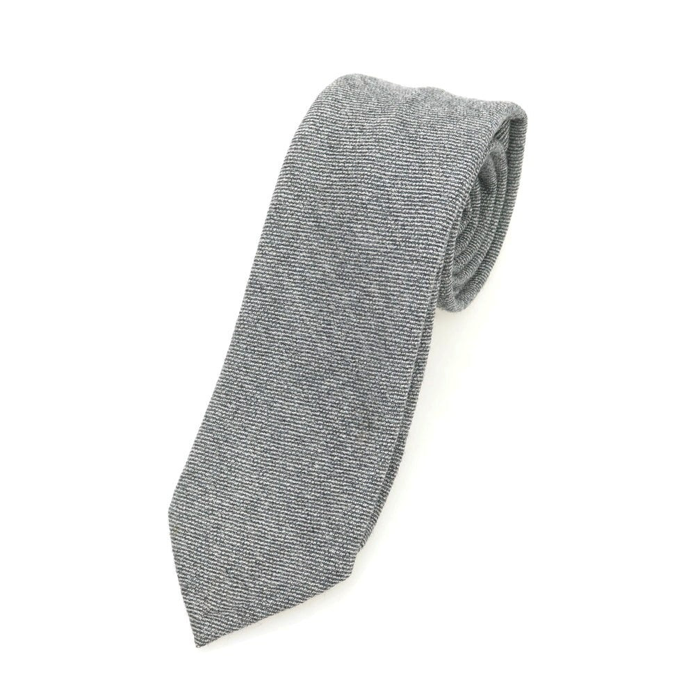 【中古】フィオリオ FIORIO UNITED ARROWS別注 ウール 無地ネクタイ グレー【 状態ランクB 】【 メンズ 】