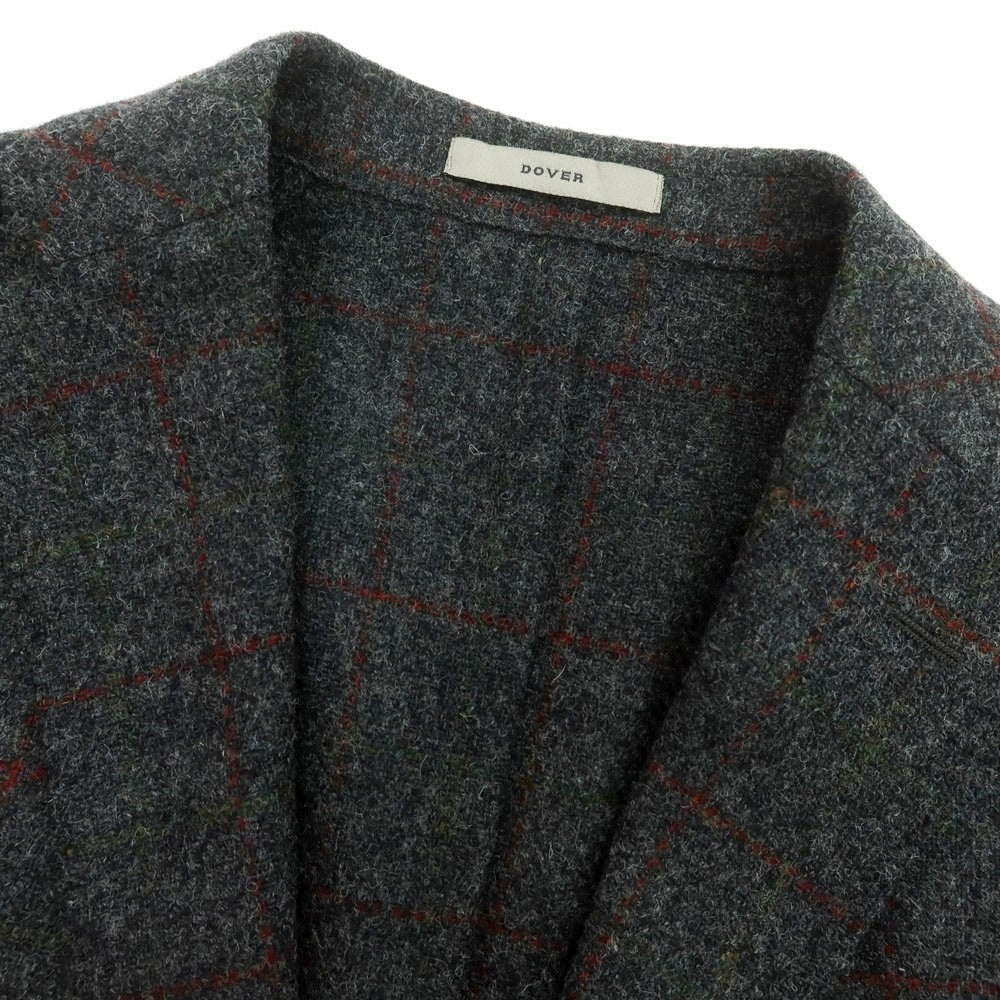 【中古】ボリオリ BOGLIOLI DOVER ウール チェック テーラードジャケット ダークグレーxレッド【 48 】【 状態ランクC 】【 メンズ 】
