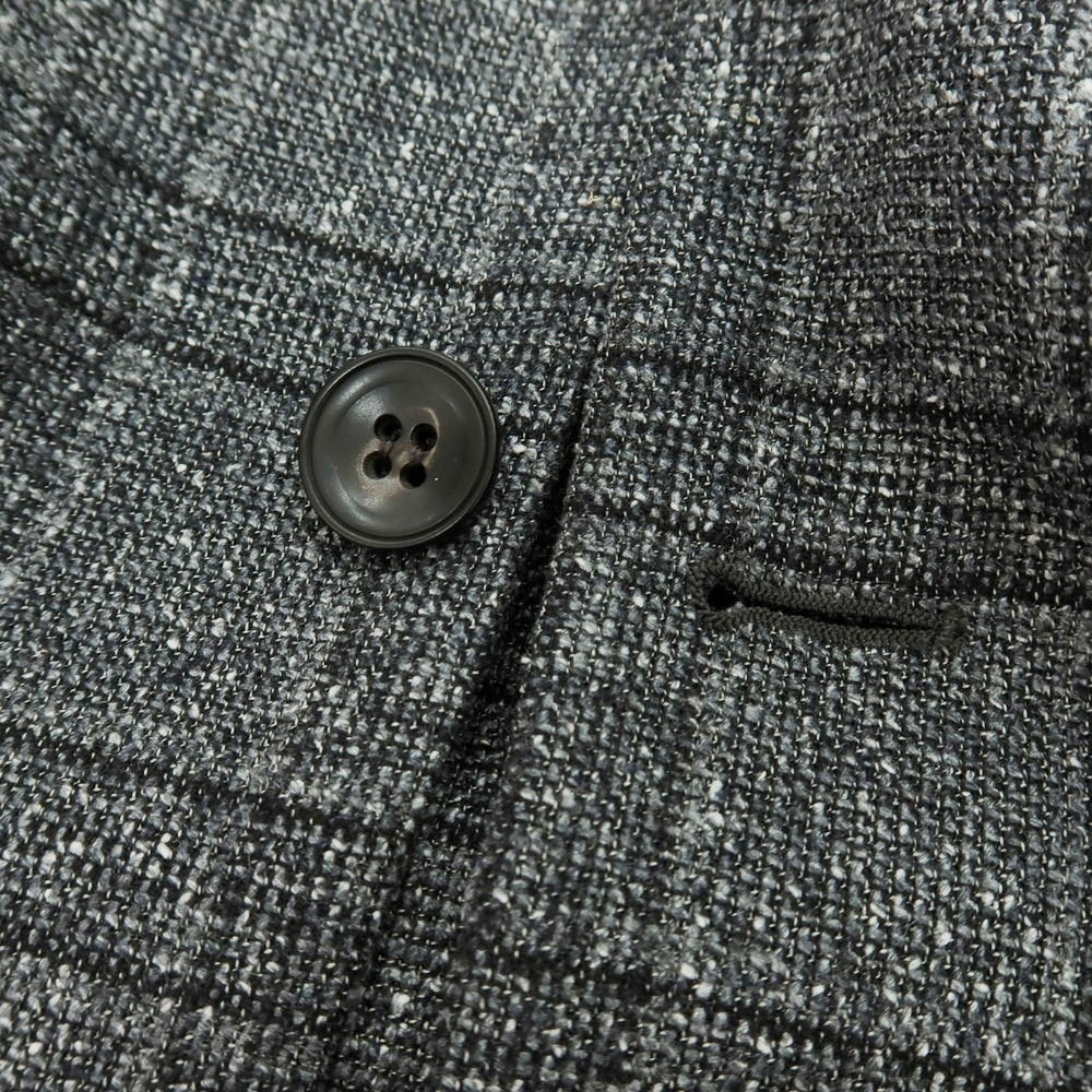 【中古】サルトリオ Sartorio シルクウール チェック 3B テーラードジャケット グレーxブラック【 48 】【 状態ランクB 】【 メンズ 】