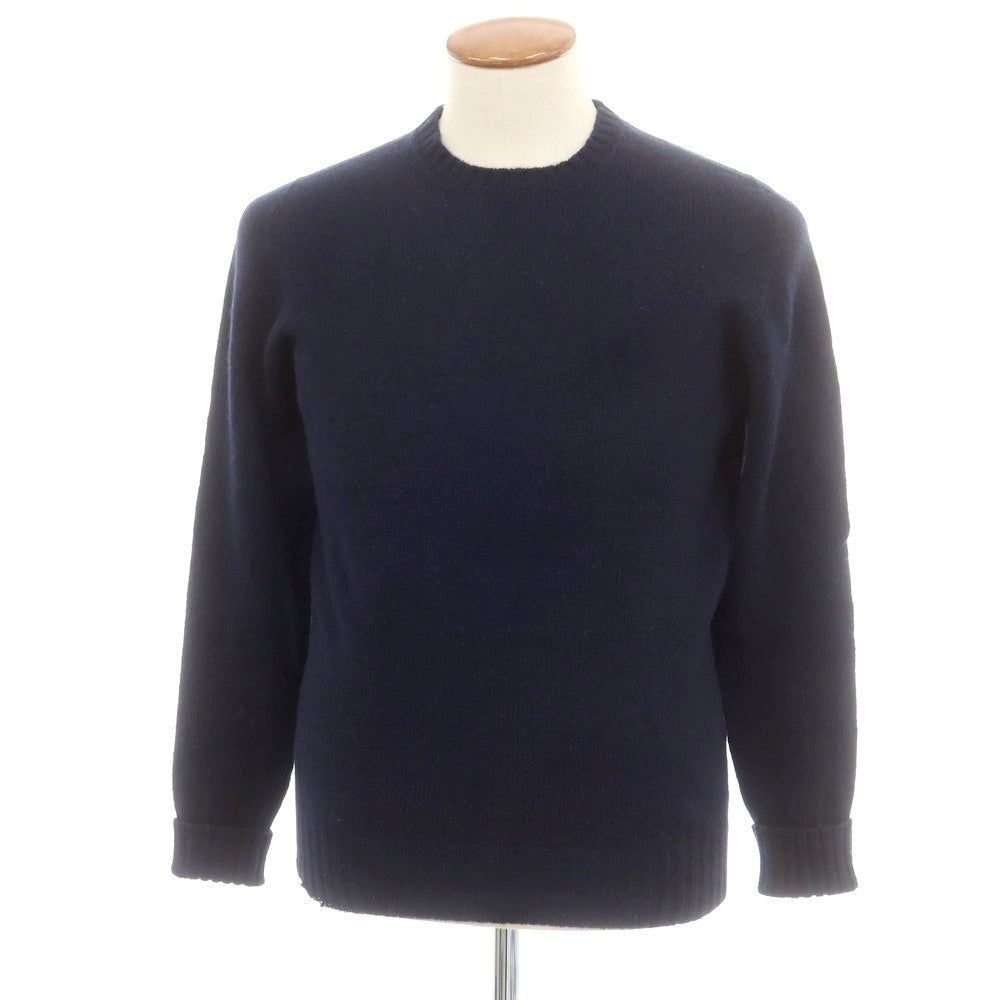 【中古】ドルモア DRUMOHR ウール クルーネック プルオーバーニット ネイビー【 48 】【 状態ランクC 】【 メンズ 】