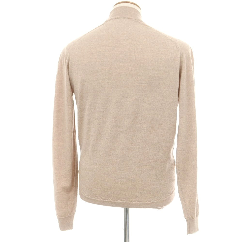 【中古】ジョンスメドレー JOHN SMEDLEY ハイゲージ ウール モックネック プルオーバーニット ベージュ【 L 】【 状態ランクB 】【 メンズ 】