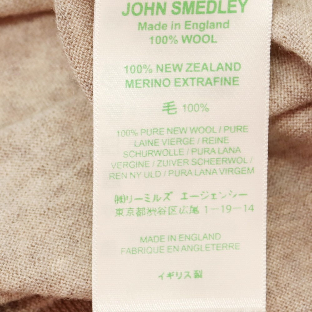 【中古】ジョンスメドレー JOHN SMEDLEY ハイゲージ ウール モックネック プルオーバーニット ベージュ【 L 】【 状態ランクB 】【 メンズ 】