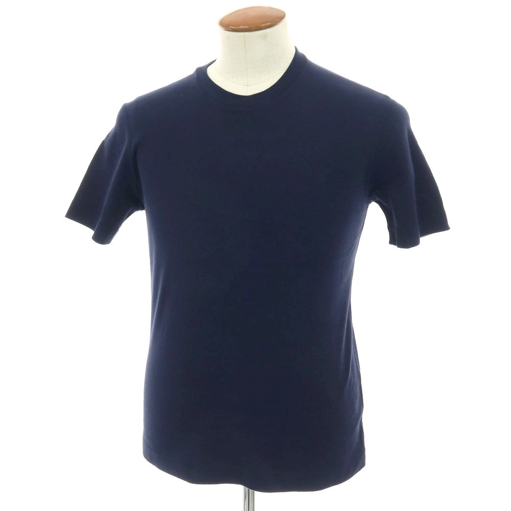 【中古】スリードッツ three dots コットン クルーネック 半袖Tシャツ ネイビー【サイズM】【 状態ランクB 】【 メンズ 】