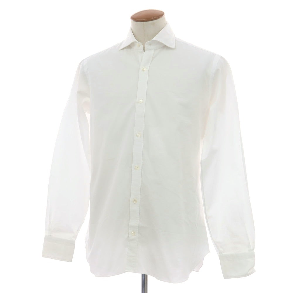 【中古】バルバ ダンディライフ BARBA DANDY LIFE コットン ワイドカラー ドレスシャツ ホワイト【 40 】【 状態ランクA 】【 メンズ 】