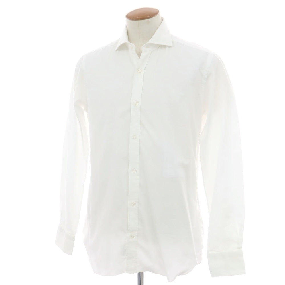 【中古】バルバ ダンディライフ BARBA DANDY LIFE コットン ワイドカラー ドレスシャツ ホワイト【 40 】【 状態ランクA 】【 メンズ 】