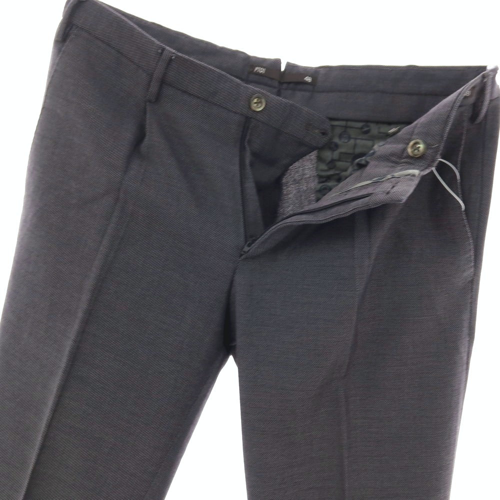 【中古】ピーティーゼロウーノ PT01 ストレッチ コットンウールポリエステル カジュアルスラックスパンツ ダークグレー系【サイズ48】【 状態ランクB 】【 メンズ 】