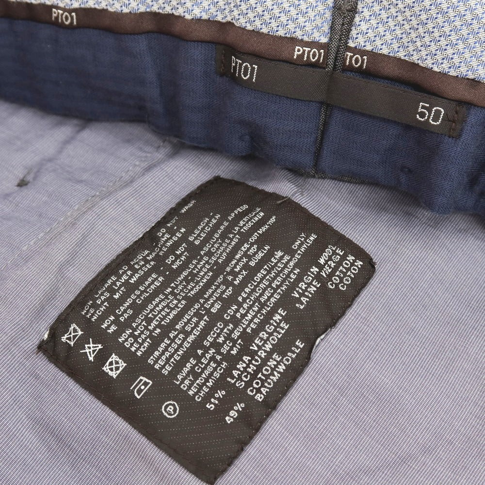 【中古】ピーティーゼロウーノ PT01 ウールコットン ドレススラックスパンツ グレー【サイズ50】【 状態ランクB 】【 メンズ 】