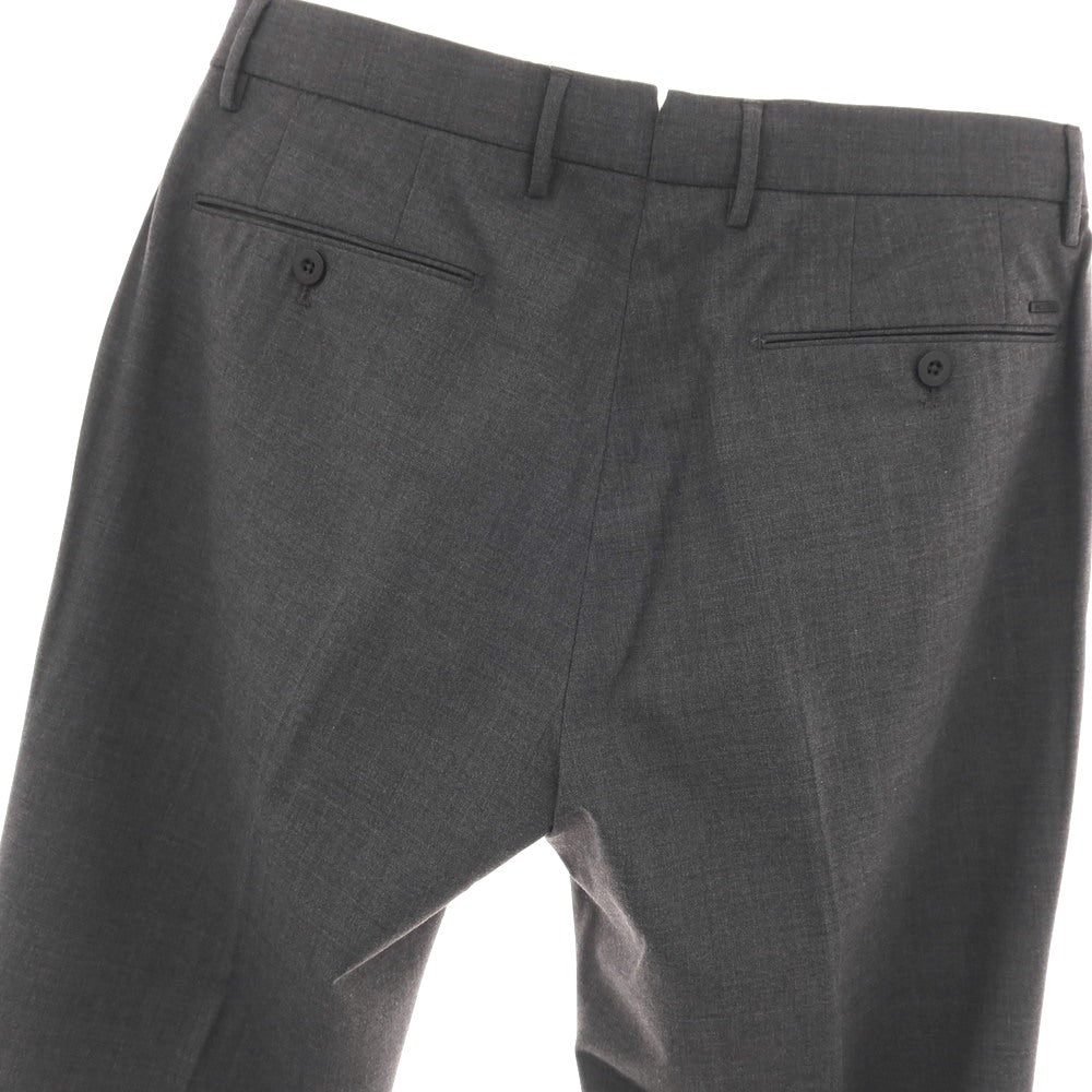 【中古】インコテックス スローウェア INCOTEX SLOWEAR ストレッチ ポリエステルウール ドレススラックスパンツ ダークグレー【サイズ50】【 状態ランクB 】【 メンズ 】